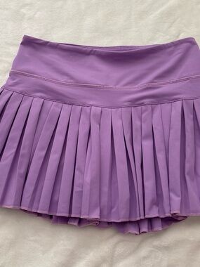 Purple Gold Hinge Pleated Tennis Skirt